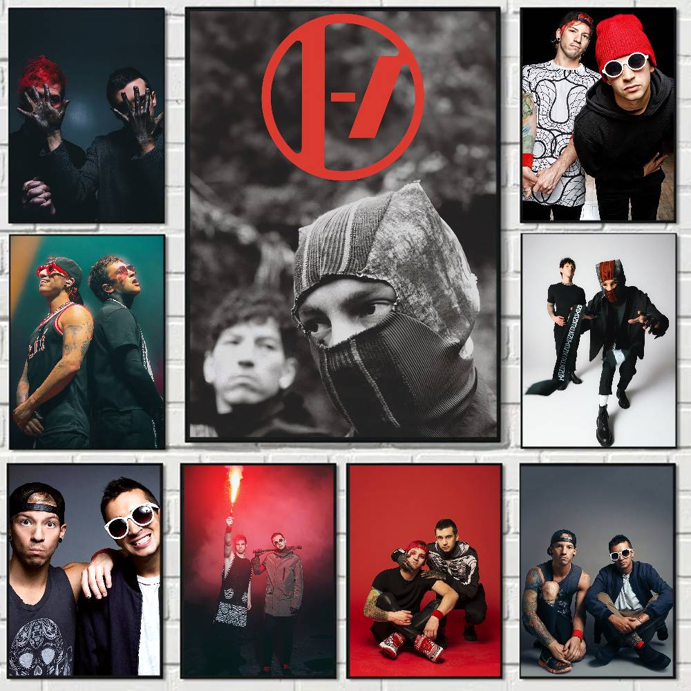 Musical Instrument Poster - Rock Band Twenty One Pilots Cartoon