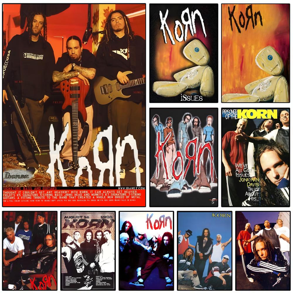 Musical Instrument Poster - Rock Band KKK-Korn Poster Self-adhesive Art