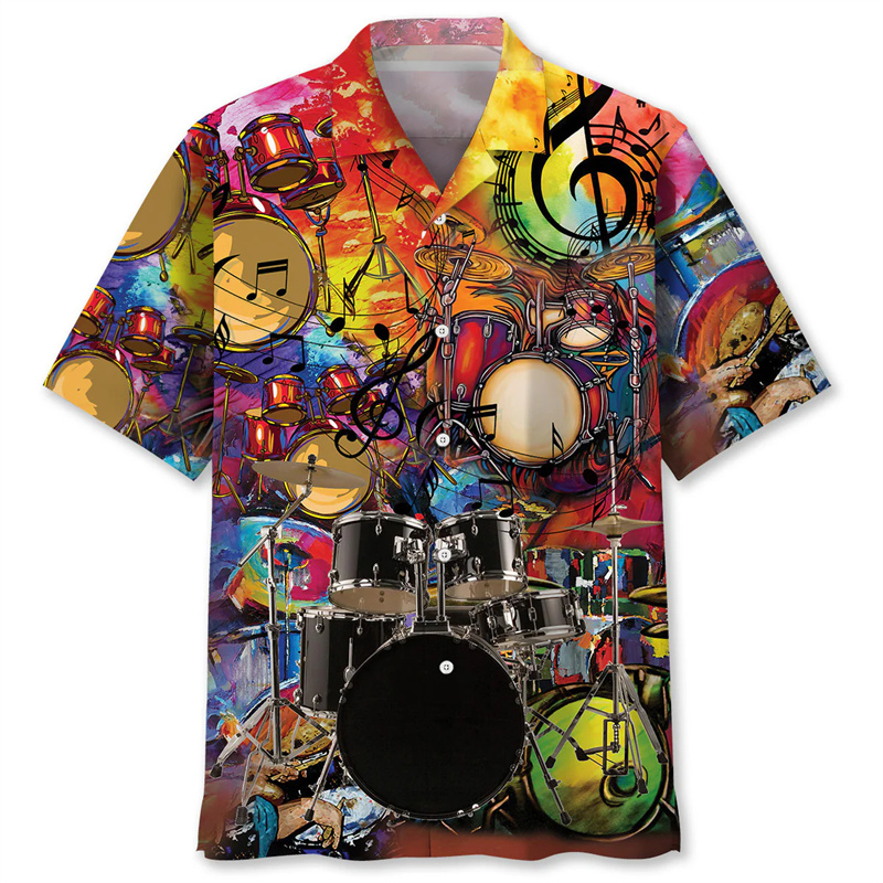Drum Pattern Hawaiian Shirt Me - Musical Instrument Hawaiian recension och pris