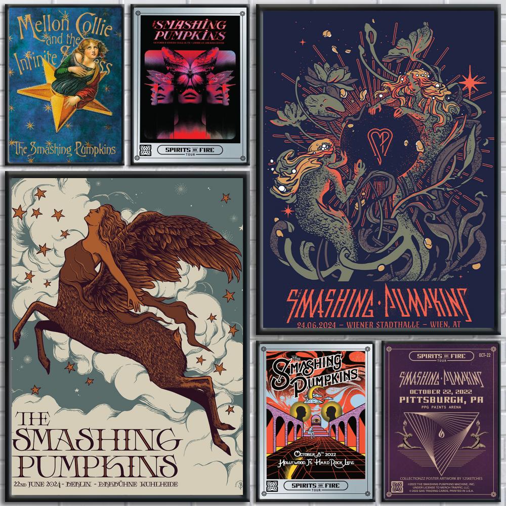 Rock band The S-Smashing Pumpk - Musical Instrument Poster recension och pris