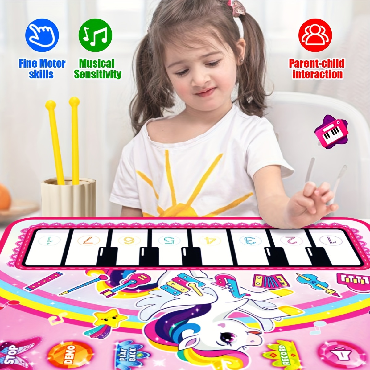 3 In 1 Music Sensory Play Mat  - Musical Instrument No Touch recension och pris