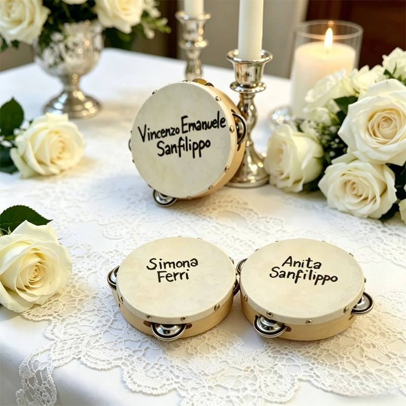 3/5PCS ﻿ Wedding Tambourine Dr - Musical Instrument With Name recension och pris