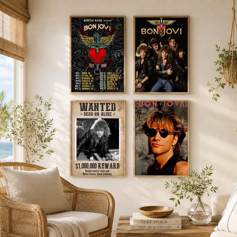Rock Band B-Bon Jovi Poster Ve - Musical Instrument Poster recension och pris
