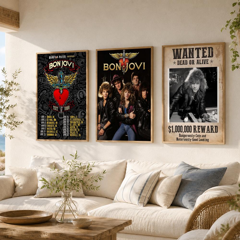 Rock Band B-Bon Jovi Poster Ve - Musical Instrument Poster recension och pris