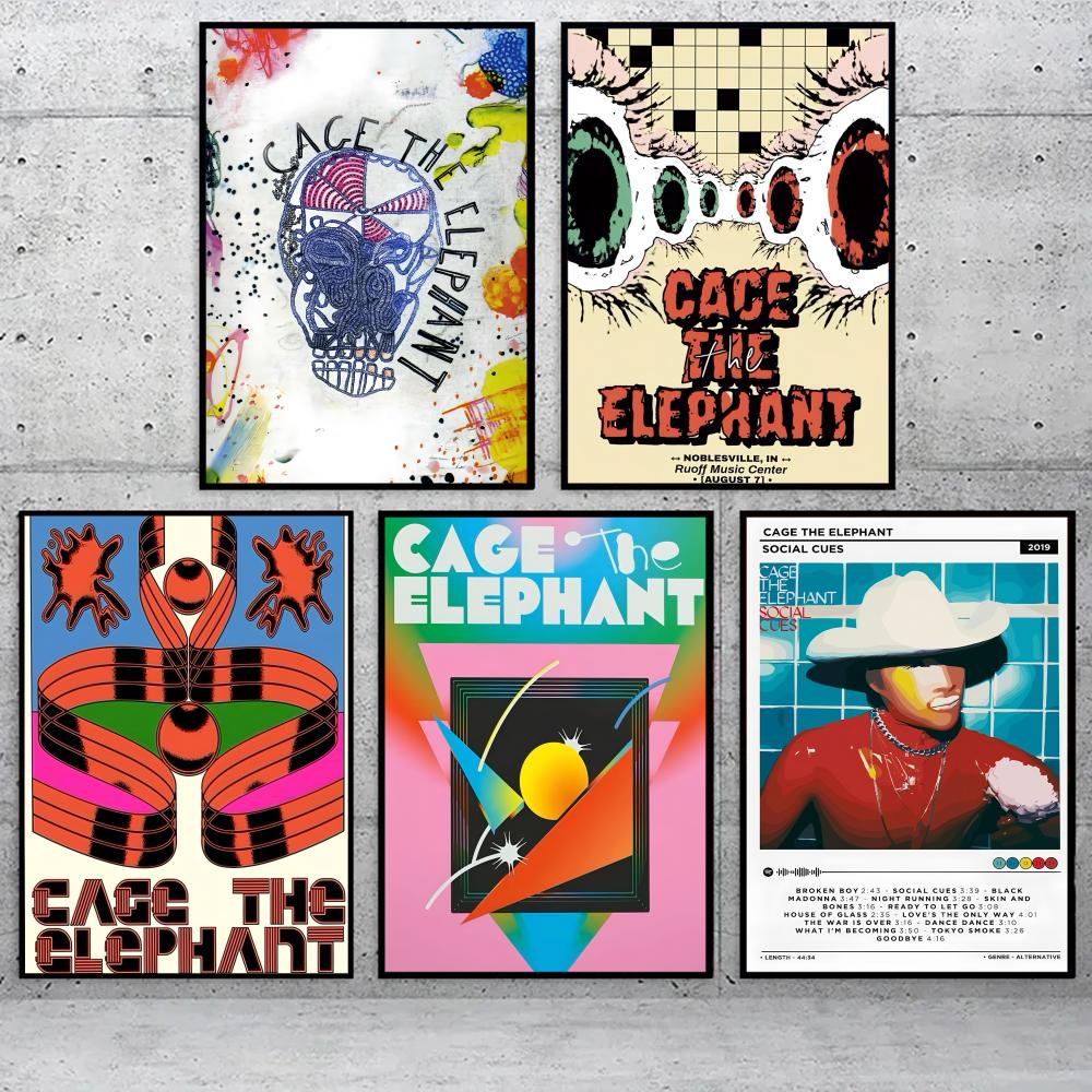 Pop Rock Band Cage The Elephan - Musical Instrument Poster recension och pris