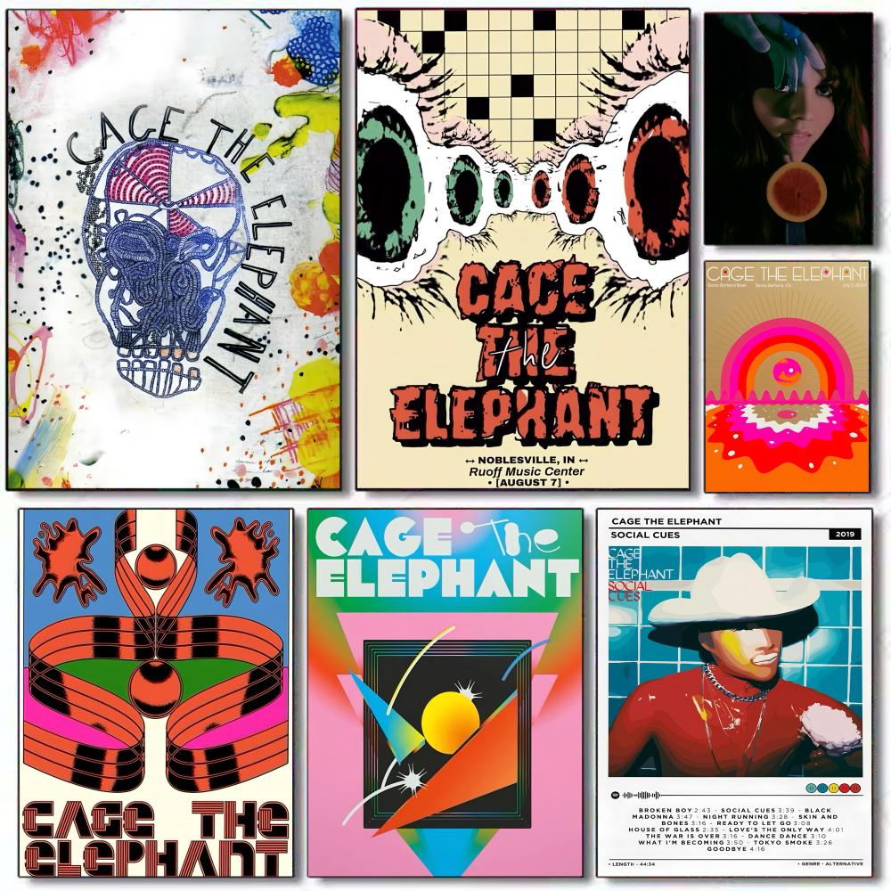 Pop Rock Band Cage The Elephan - Musical Instrument Poster recension och pris