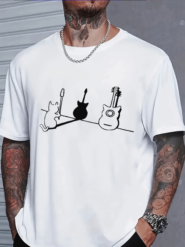 Minimal Line Art Mens Navy Sho - Musical Instrument Poster recension och pris