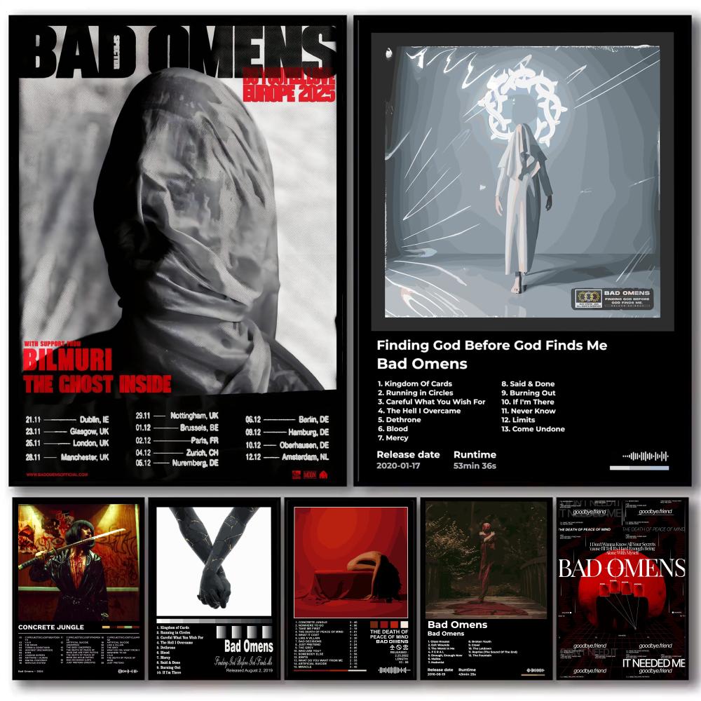 Rock Band Album B-Bad Omens Po - Musical Instrument Poster recension och pris