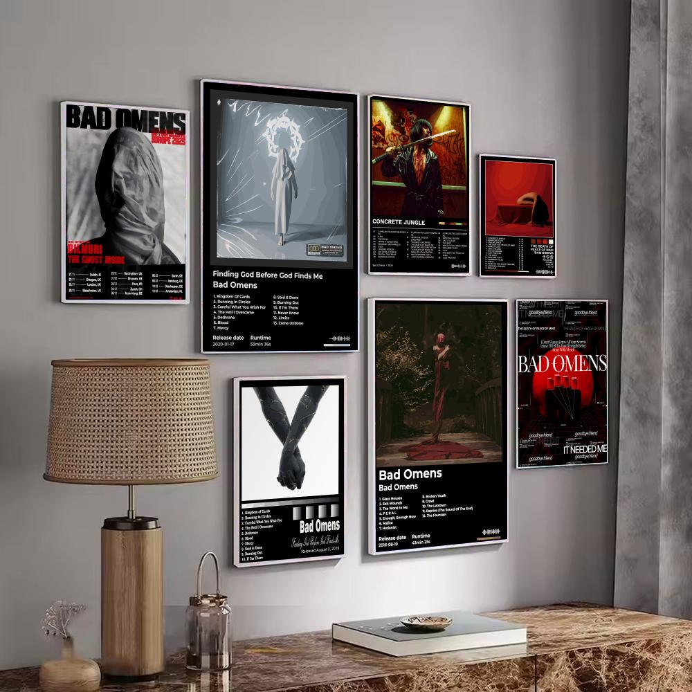 Rock Band Album B-Bad Omens Po - Musical Instrument Poster recension och pris