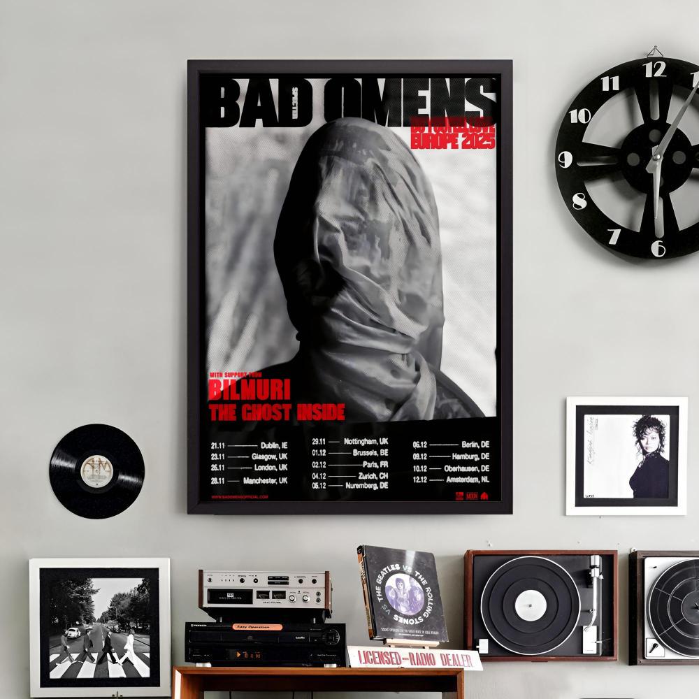 Rock Band Album B-Bad Omens Po - Musical Instrument Poster recension och pris
