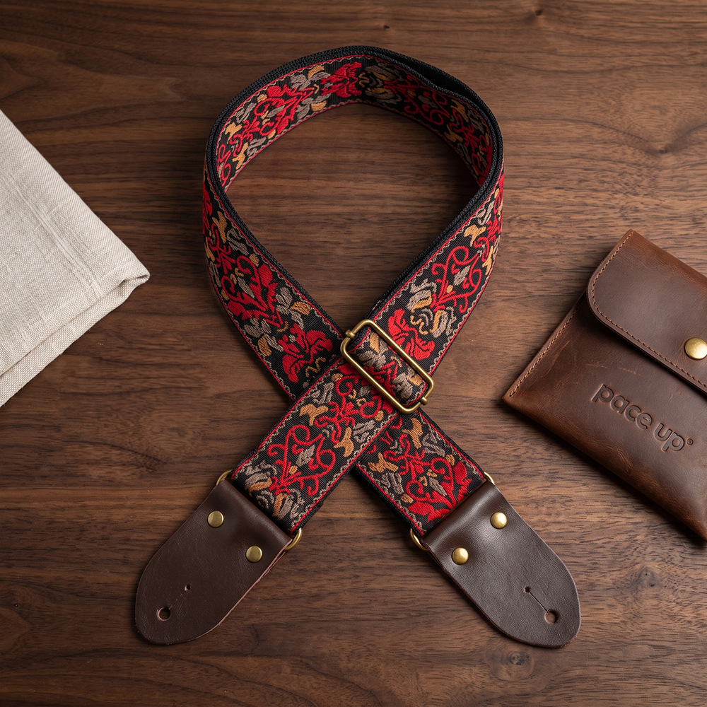 Embroidered Print Guitar Strap - Musical Instrument Sounds recension och pris