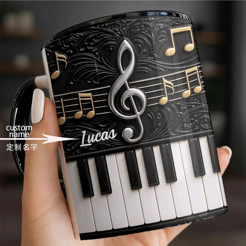 Personality Piano Ceramic Mug  - Musical Instrument With Name recension och pris