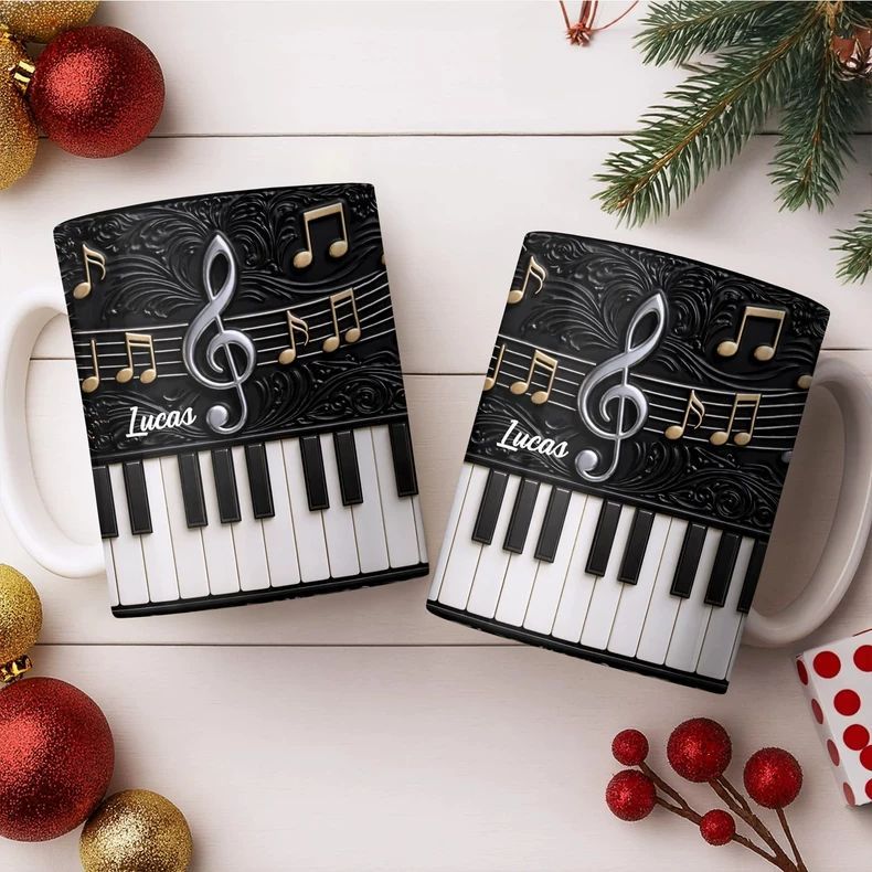 Personality Piano Ceramic Mug  - Musical Instrument With Name recension och pris