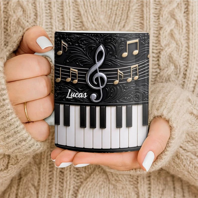Personality Piano Ceramic Mug  - Musical Instrument With Name recension och pris