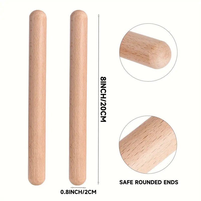 8PCS Unfinished Natural Wood R - Musical Instrument Craft recension och pris