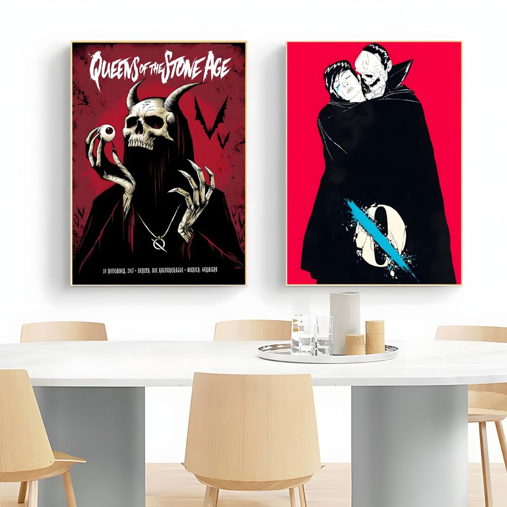 stoner rock band Q-Queens Of T - Musical Instrument Poster recension och pris