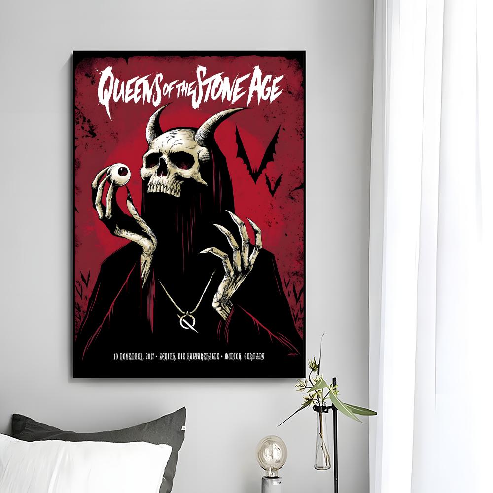 stoner rock band Q-Queens Of T - Musical Instrument Poster recension och pris