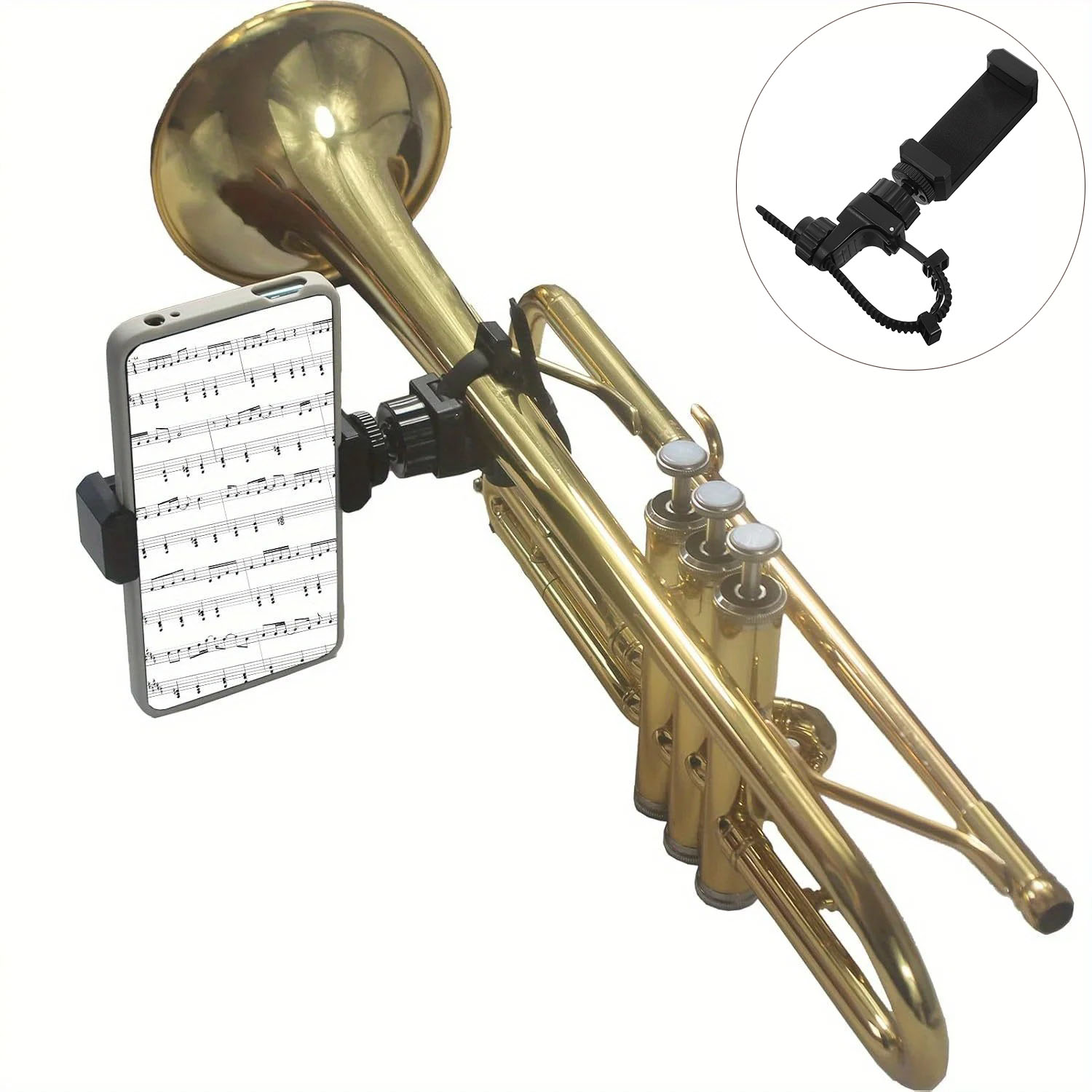 Metal Music Lyre Clip Phone St - Musical Instrument Horn recension och pris