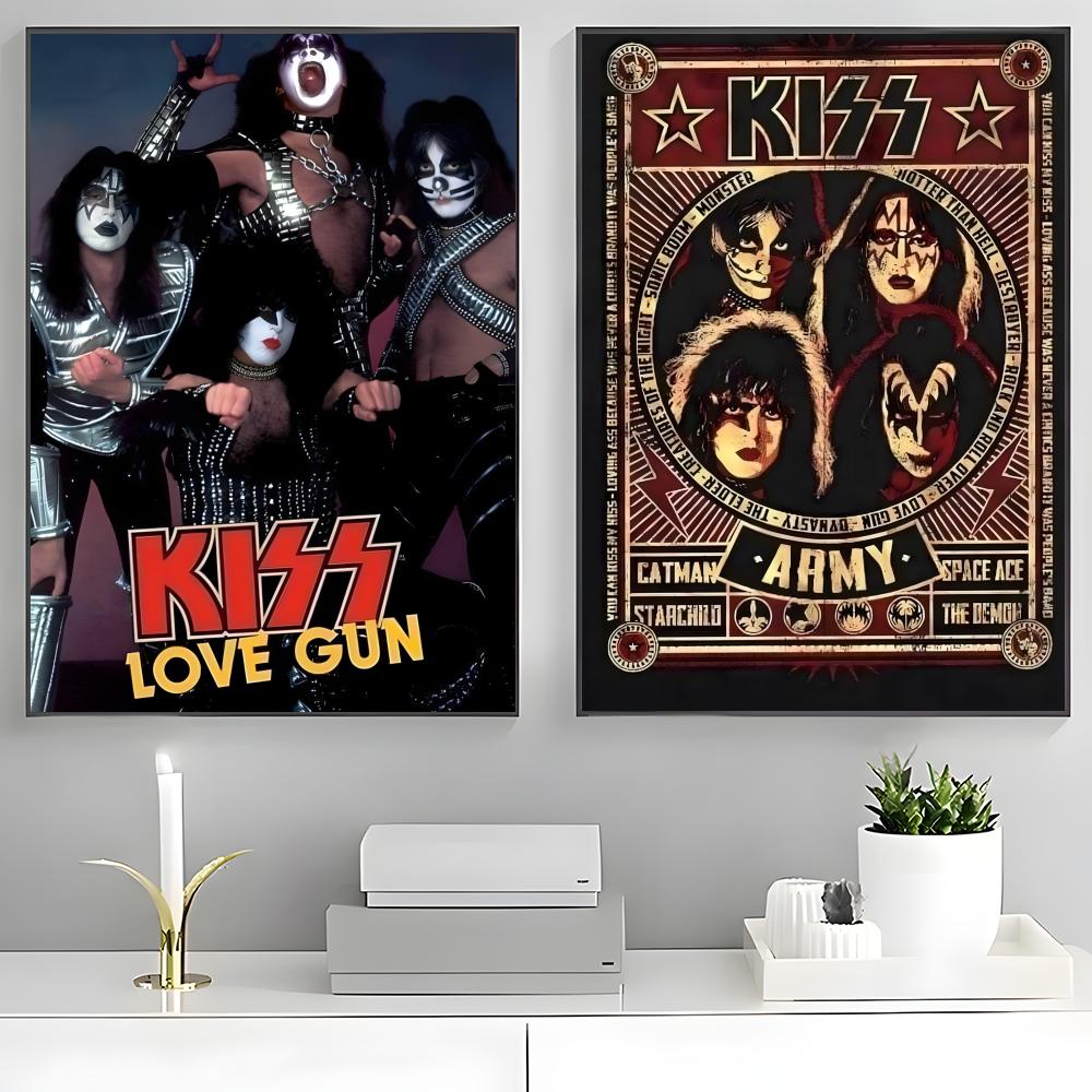 K-Kiss Kraft Rock Band-S Poste - Musical Instrument Poster recension och pris