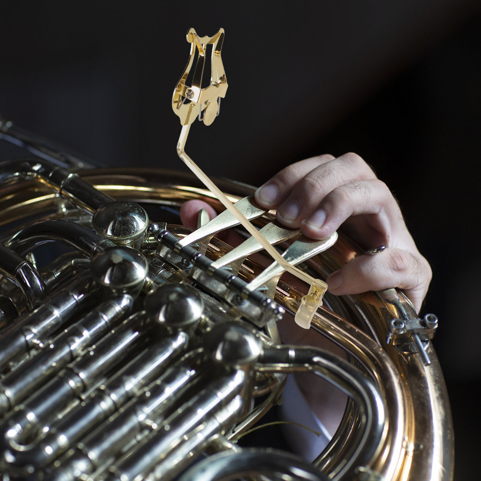 French Horn Marching Lyre Clam - Musical Instrument Horn recension och pris