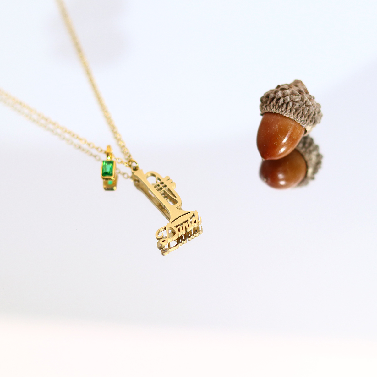 Custom Name Trumpet Necklace S - Musical Instrument With Name recension och pris